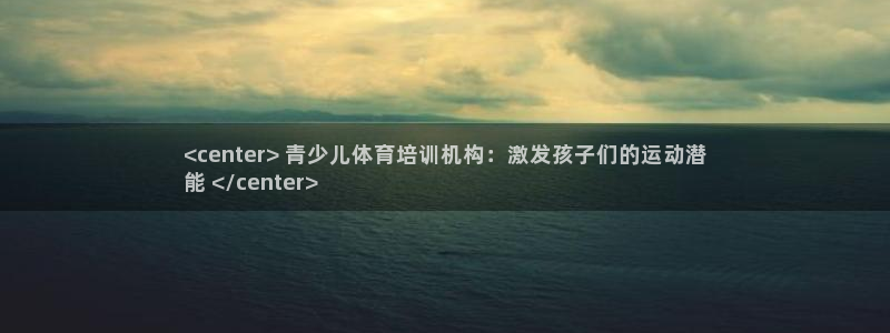 耀世是什么车：<center> 青少儿体育培训机构：
