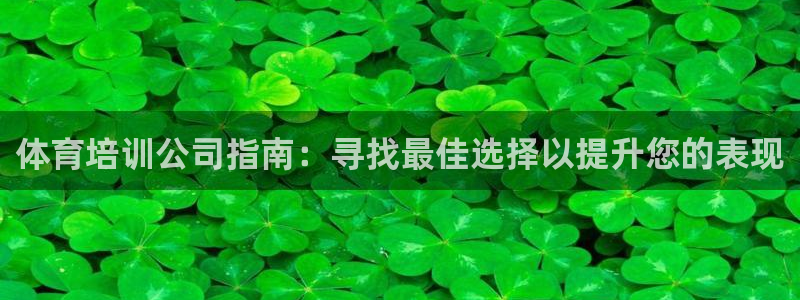 耀世平台无7O777：体育培训公司指南：寻找最佳选择